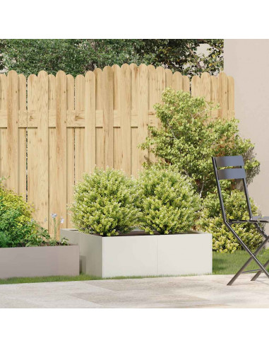 Fioriera Bianca 80x80x30 cm in Acciaio