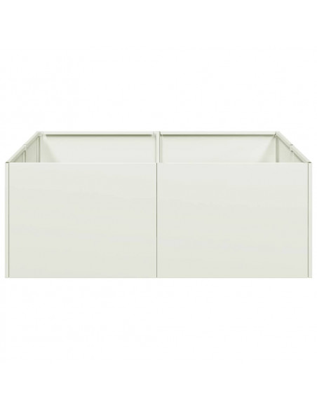 Fioriera Bianca 80x80x30 cm in Acciaio
