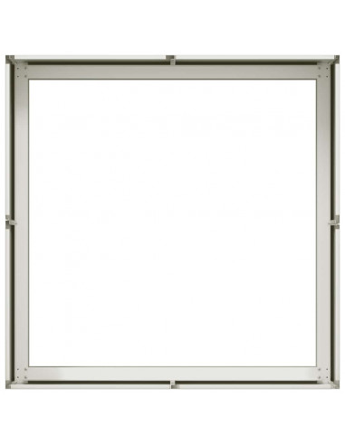 Fioriera Bianca 80x80x30 cm in Acciaio