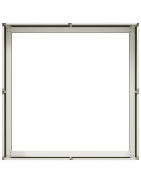 Fioriera Bianca 80x80x30 cm in Acciaio