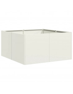 Fioriera Bianca 80x80x40 cm in Acciaio Laminato a Freddo