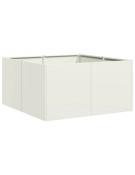 Fioriera Bianca 80x80x40 cm in Acciaio Laminato a Freddo