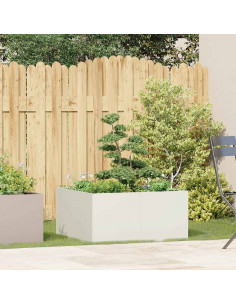 Fioriera Bianca 80x80x40 cm in Acciaio Laminato a Freddo 2