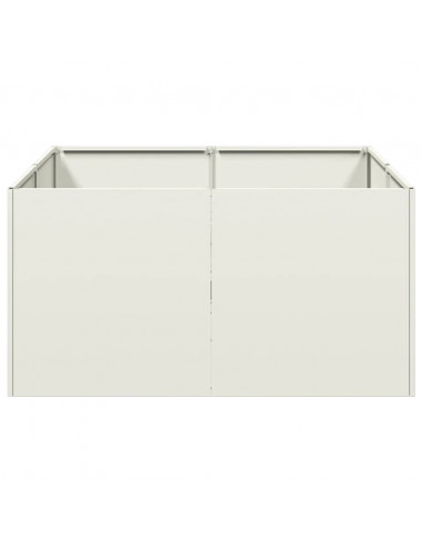 Fioriera Bianca 80x80x40 cm in Acciaio Laminato a Freddo