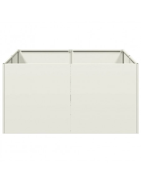 Fioriera Bianca 80x80x40 cm in Acciaio Laminato a Freddo