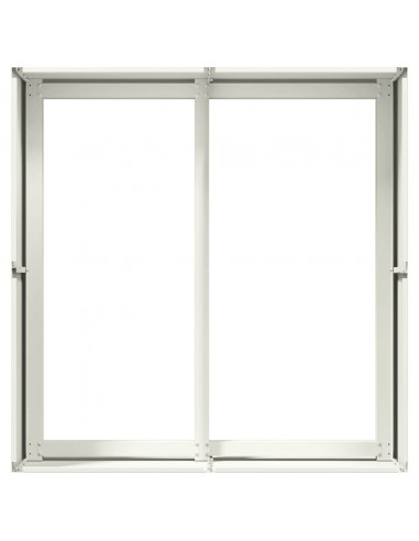 Fioriera Bianca 80x80x40 cm in Acciaio Laminato a Freddo