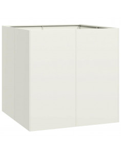 Fioriera Bianca 80x80x80 cm in Acciaio