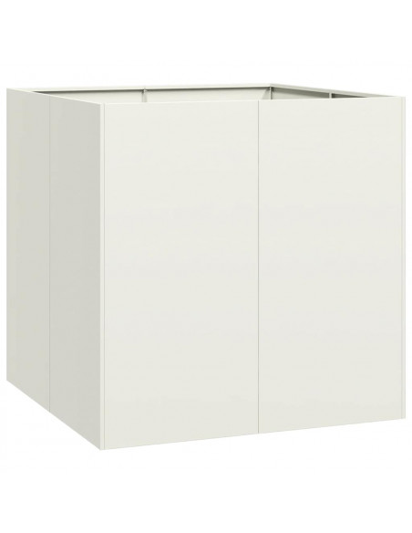Fioriera Bianca 80x80x80 cm in Acciaio