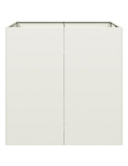 Fioriera Bianca 80x80x80 cm in Acciaio