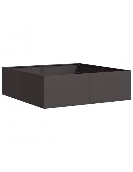 Fioriera Nera 100x100x30 cm in Acciaio
