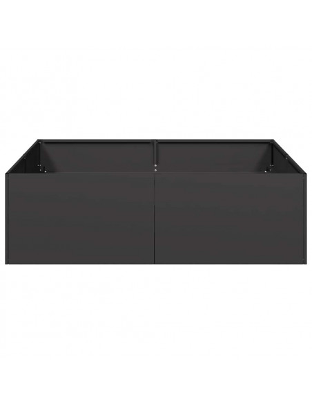 Fioriera Nera 100x100x30 cm in Acciaio