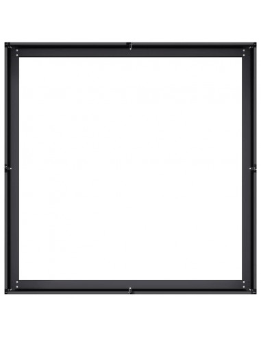 Fioriera Nera 100x100x30 cm in Acciaio