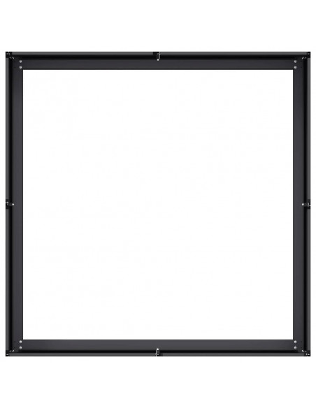 Fioriera Nera 100x100x30 cm in Acciaio