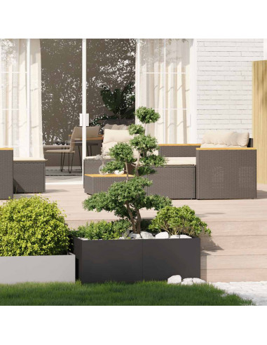 Fioriera Nera 100x100x40 cm in Acciaio