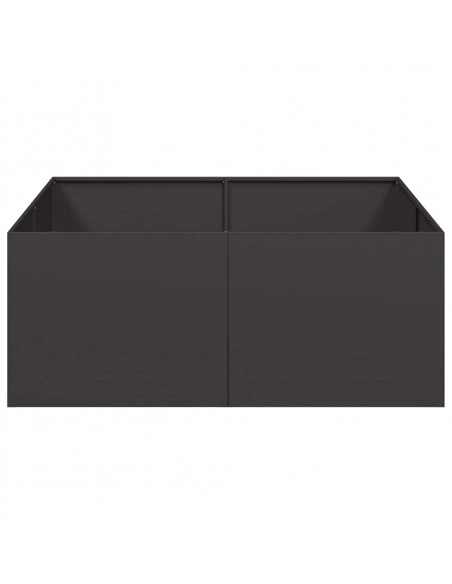 Fioriera Nera 100x100x40 cm in Acciaio