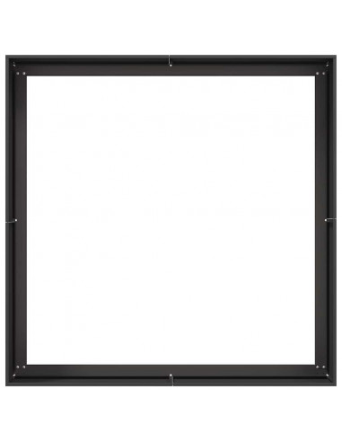 Fioriera Nera 100x100x40 cm in Acciaio