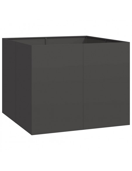 Fioriera Nera 100x100x80 cm in Acciaio