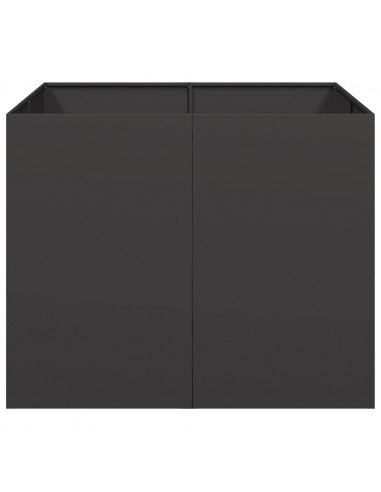 Fioriera Nera 100x100x80 cm in Acciaio