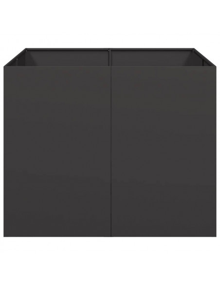 Fioriera Nera 100x100x80 cm in Acciaio