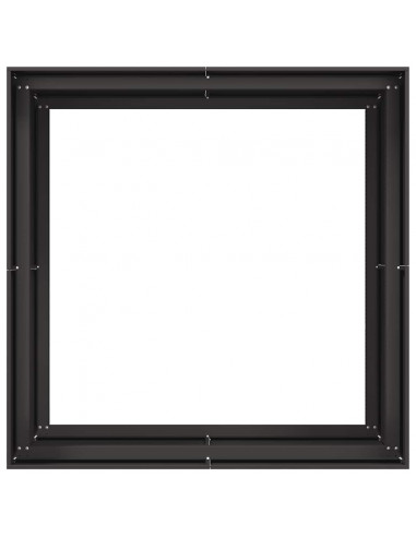 Fioriera Nera 100x100x80 cm in Acciaio