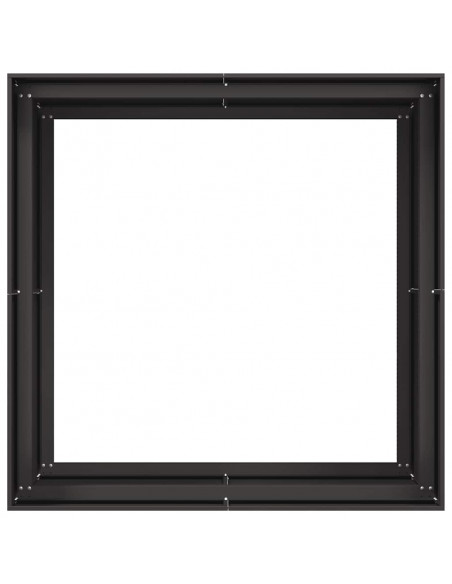 Fioriera Nera 100x100x80 cm in Acciaio