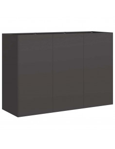 Fioriera Nera 120x40x80 cm in Acciaio Laminato a Freddo