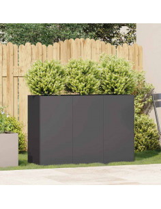 Fioriera Nera 120x40x80 cm in Acciaio Laminato a Freddo 2