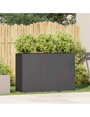 Fioriera Nera 120x40x80 cm in Acciaio Laminato a Freddo