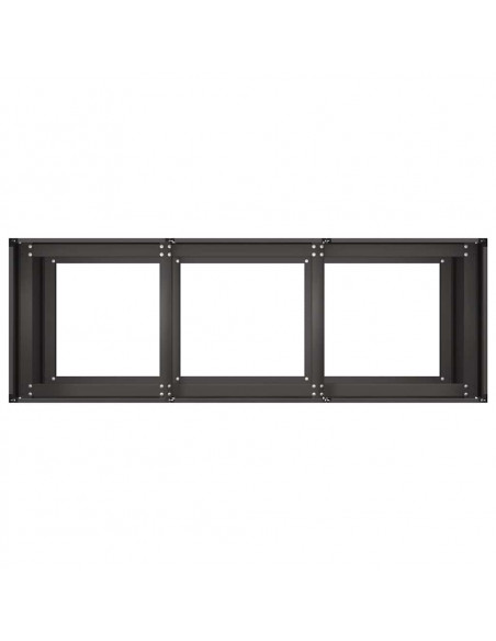 Fioriera Nera 120x40x80 cm in Acciaio Laminato a Freddo