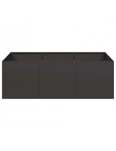 Fioriera Nera 120x80x40 cm in Acciaio