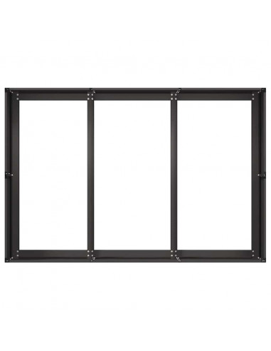 Fioriera Nera 120x80x40 cm in Acciaio