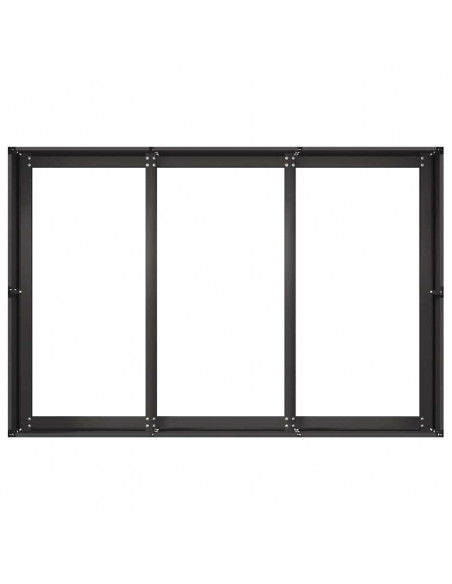 Fioriera Nera 120x80x40 cm in Acciaio