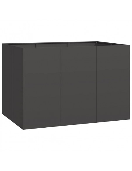 Fioriera Nera 120x80x80 cm in Acciaio