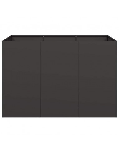 Fioriera Nera 120x80x80 cm in Acciaio