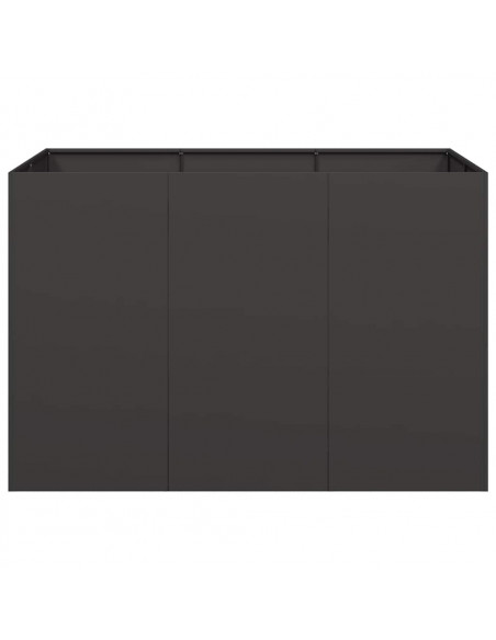 Fioriera Nera 120x80x80 cm in Acciaio