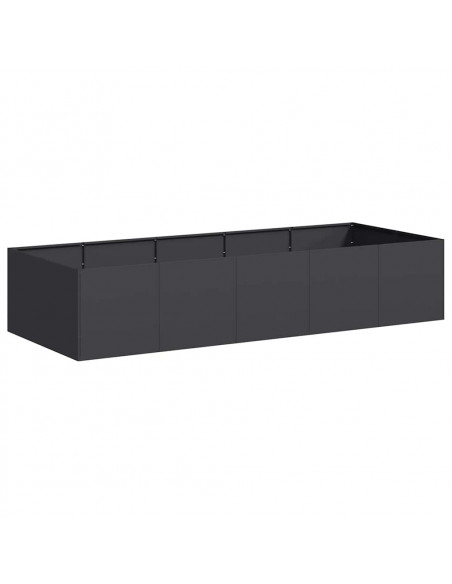 Fioriera Nera 200x80x40 cm in Acciaio