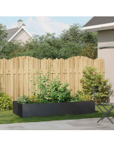 Fioriera Nera 200x80x40 cm in Acciaio 2