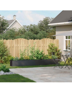 Fioriera Nera 280x40x40 cm in Acciaio Laminato a Freddo 2