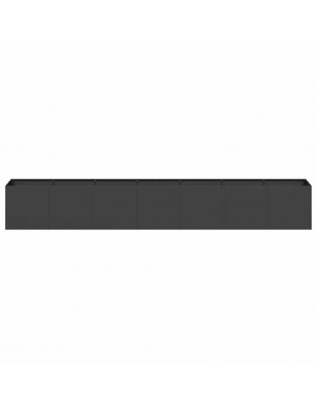 Fioriera Nera 280x40x40 cm in Acciaio Laminato a Freddo
