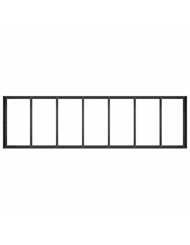 Fioriera Nera 280x80x40 cm in Acciaio