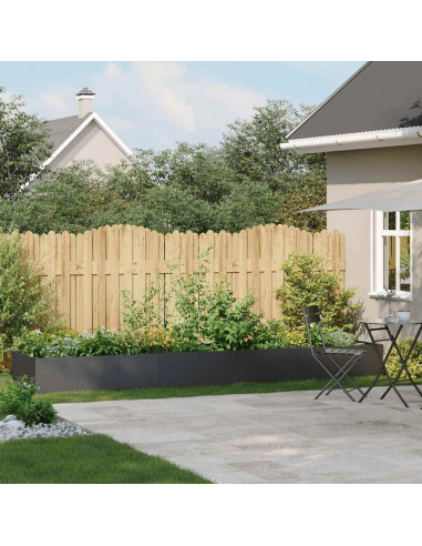 Fioriera Nera 360x80x40 cm in Acciaio