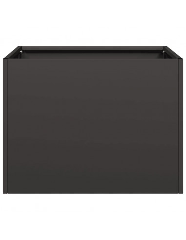 Fioriera Nera 40x40x30 cm in Acciaio