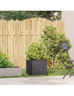 Fioriera Nera 40x40x40 cm in Acciaio Laminato a Freddo 2