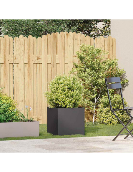 Fioriera Nera 40x40x40 cm in Acciaio Laminato a Freddo