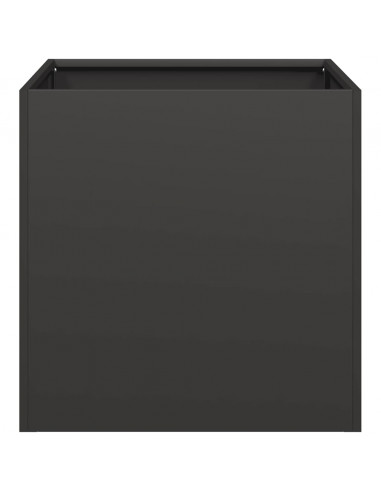 Fioriera Nera 40x40x40 cm in Acciaio Laminato a Freddo