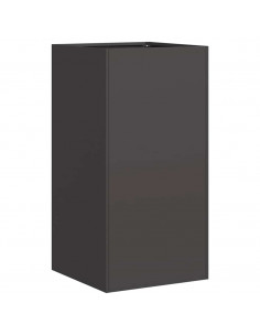 Fioriera Nera 40x40x80 cm in Acciaio Laminato a Freddo