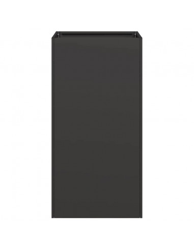 Fioriera Nera 40x40x80 cm in Acciaio Laminato a Freddo