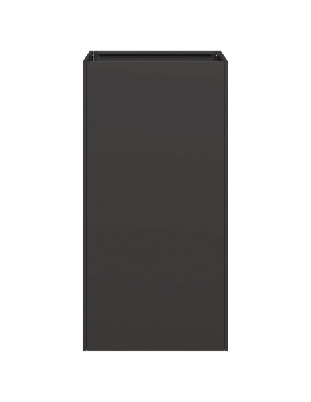 Fioriera Nera 40x40x80 cm in Acciaio Laminato a Freddo
