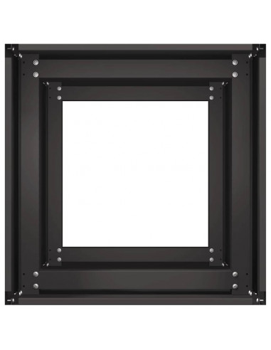 Fioriera Nera 40x40x80 cm in Acciaio Laminato a Freddo