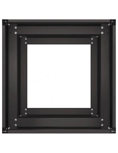 Fioriera Nera 40x40x80 cm in Acciaio Laminato a Freddo